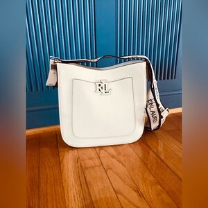 Cameryn Pebbled Leather Small Crossbody
Color white off